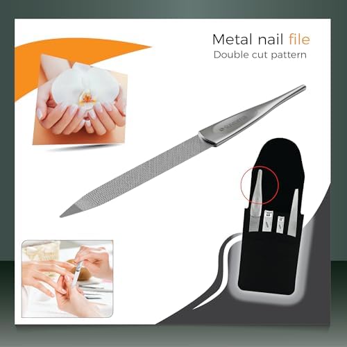 Suvorna Nail Clipper Set with Fingernail Cleaner for Under Nails, Large Nail Clippers for Thick Nails, Small Nail Cutters, Tweezers for Women Facial Hair, Fingernail Clipper Manicure Set for Women