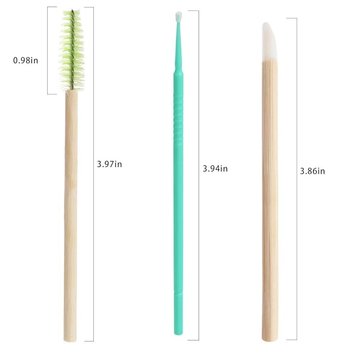 300 Pack Disposable Spoolies Brushes Sets Mascara Wand Lip Brushes Cotton Swab for Eyebrow Eyelash Extension Tattoo Lipstick Applicator