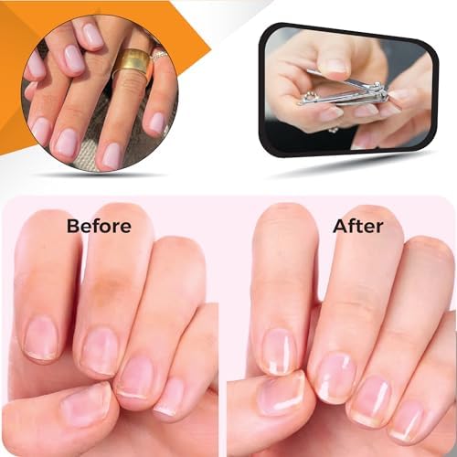 Suvorna Nail Clipper Set with Fingernail Cleaner for Under Nails, Large Nail Clippers for Thick Nails, Small Nail Cutters, Tweezers for Women Facial Hair, Fingernail Clipper Manicure Set for Women