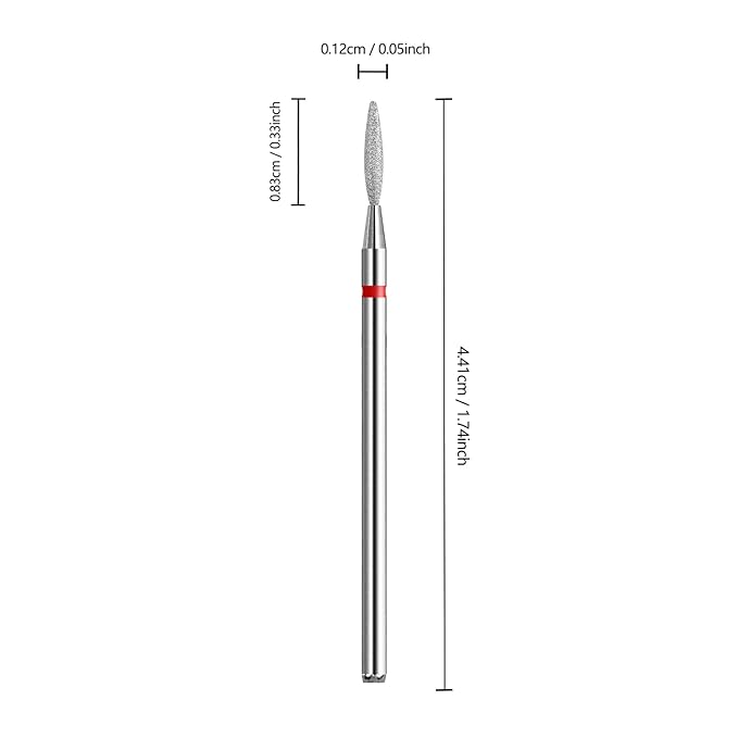 NMKL38 Cone Diamond Carbide Nail Drill Cuticle Cleaning Bit Electric Nail Art Replacement Burr Manicure File Tool