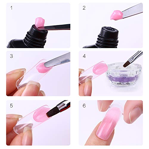 240PCS Dual Forms Nail Mold for Poly gel UV Gel 12 Size With Scale