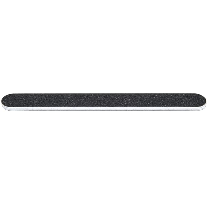 ForPro Professional Collection O-Files Foam Board, Double-Sided Manicure Nail File, 180/400 Grit, Individually-Wrapped, 6” L x .75” W, Black, 100-Count