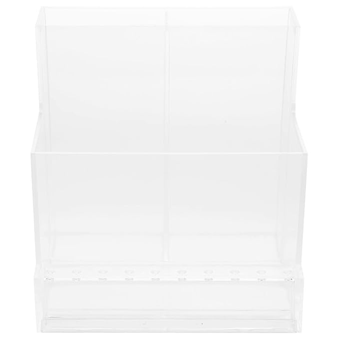 Uonlytech Bit Holder Nail Bit Nail Drill Bits Holder Stand Displayer Organizer Nail Polishing Storage Box Acrylic Holder Machine Manicure Accessory for Nails, Clear Mailbox Bracket Shelving Brackets