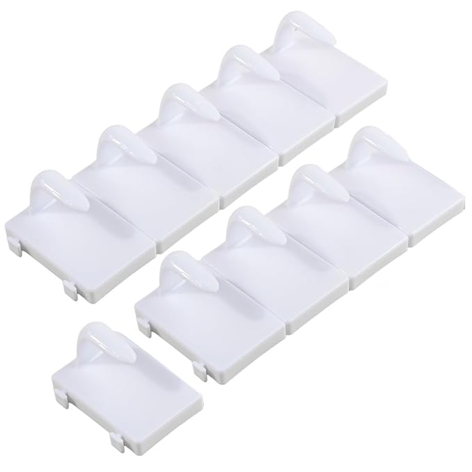 10Pcs Plastic Fake Nail Tip Practice Display Holder Nail Art Training Stand Rack Nails Display Practice Art Painting Fake Nail Holder with Base for False Nail Designs Home DIY Beginner Salon Supplies,
