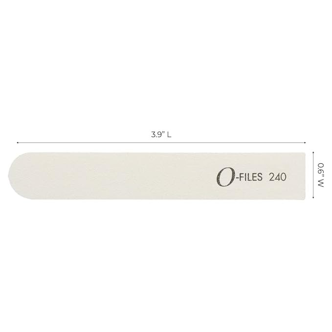 ForPro Professional Collection O-Files Replaceable File System Refills, White, 240 Grit, Manicure Nail File Refills, 3.9" L x .6" W, 50-Count