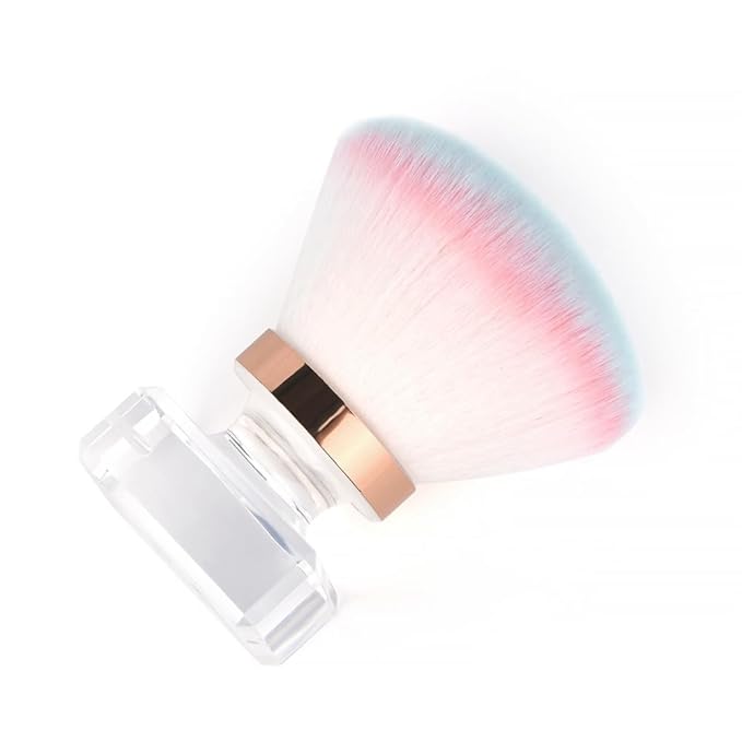 Nail Art Dust Brush Nail Dust Brush Nail Powder Brush Soft Bristle Nail Brush Nail Cleaning Tools Cleaning Nail Brush (Mushroom head pink tricolor)