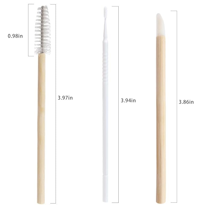 300 Pack Disposable Spoolies Brushes Sets Mascara Wand Lip Brushes Cotton Swab for Eyebrow Eyelash Extension Tattoo Lipstick Applicator