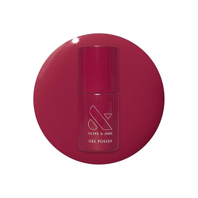 Olive & June Gel Polish | UV LED Nail Lamp Needed | Long Lasting Formula | Up to 21 Days of Wear | Damage-Free Removal | Salon-Quality Manicure, Pedicure at Home | Berry | JG