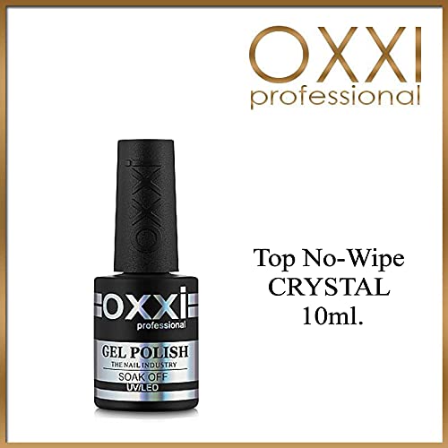 OXXI Professional SET 2in1 Rubber Base 10ml. + Top No-Wipe 10ml. (no sticky layer) / 0.34 Fl Oz Gel LED/UV Nail Polish Coat Soak Off Original NEW SIZE