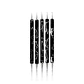 5Pcs Dotting Tools Nail Art Double-Ended Nail Dotting Tool Embossing Stylus Manicure Tools Nail Design, Painting, Sculpting & DIY Decorations Nail Art Tool (Black)