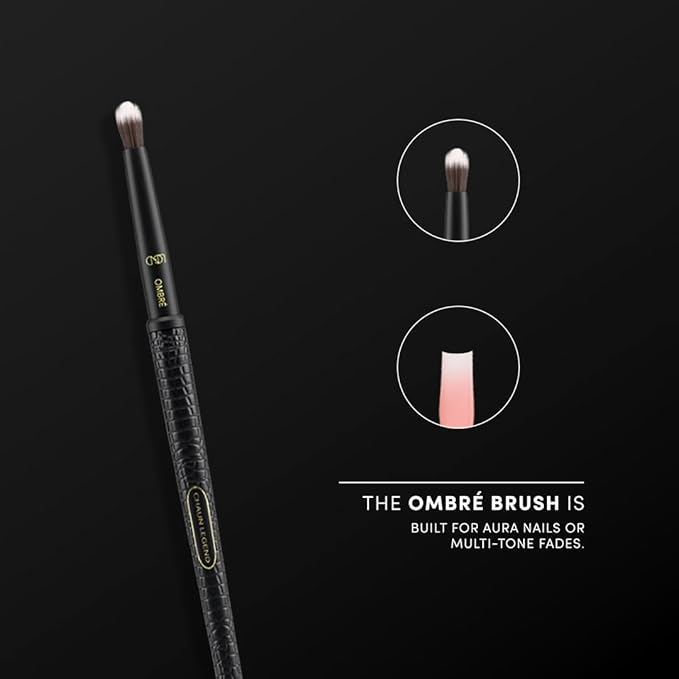 Chaun Legend Nail Art Brush - Ombré (soft, fluffy and built for smooth gel & acrylic transitions)