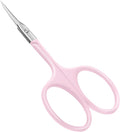 CGBE Manicure Scissors, Extra Fine Eyebrow Scissors for Grooming, Curved Blade Nail Scissors Precise Pointed Tip Grooming Kit for Eyebrow, Eyelash, Trim Nail and Dry Skin, Pink