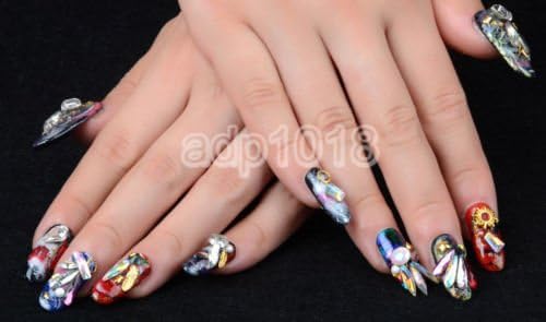 AD Beads Top Czech AB Crystal Flatback Rhinestone Nail Art Decoration Multi Shape (S03 Raindrop 4x6mm, 50 Pcs)