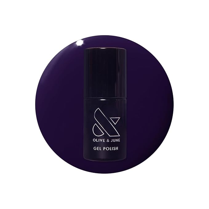 Olive & June Gel Polish | UV LED Nail Lamp Needed | Long Lasting Formula | Up to 21 Days of Wear | Damage-Free Removal | Salon-Quality Manicure, Pedicure at Home | Plum Purple | SD