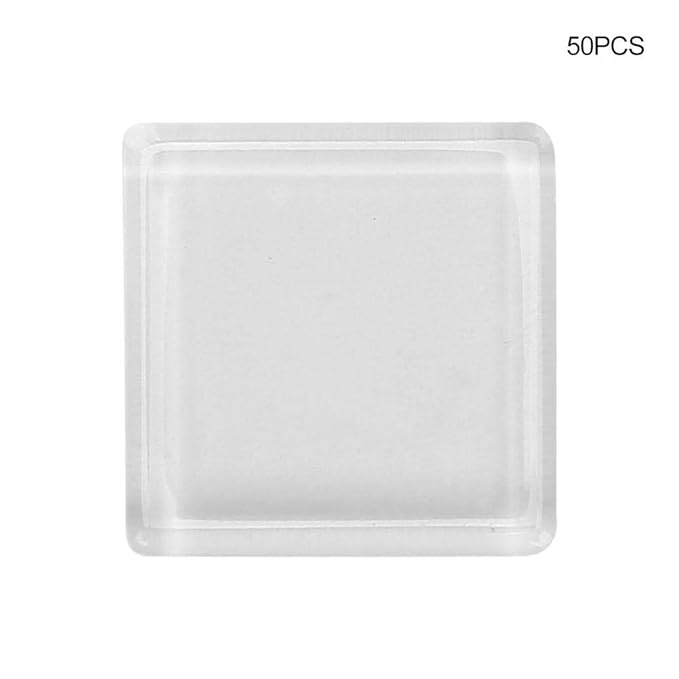 Dioche 50pcs Glass Nail Gel Polish Color Display Cards – Transparent Nail Polish Swatch Cards for Home & Professional Nail Salons