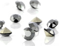 ChangJin 70PCS Mixed Colors K9 Crystals Point Back Rhinestones Round Fancy Stones for Nail Art (10mm 70PCS, Silver Black)