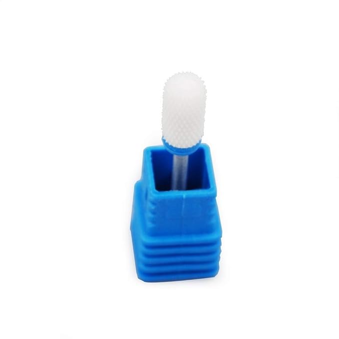 Round Head Ceramic Nail Drill Bit For Electric Nail Drill Manicure Machine Accessories Tool (Blue Medium)