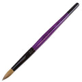 PANA Pure Kolinsky Hair Acrylic Nail Brush - Round Shape Black Ferrule with Purple Wood Handle (Size 14) - for Acrylic Nail Application, Nail Extension, Manicure Pedicure Salon Beginner & Professional