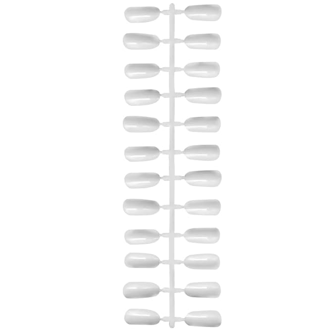 240Pcs White Full Cover False Nail Tips Nail Display Sticks Art Practice Tool for Salon Polish Color Sample and Teaching