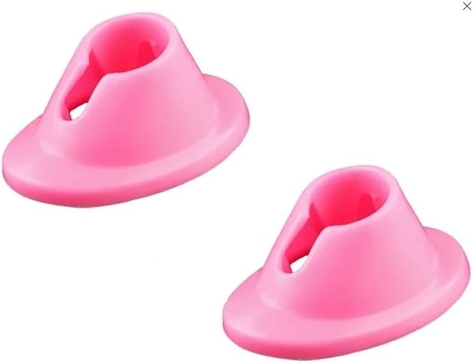 2Pcs Pink Nail Polish Bottle Holder Soft Rubber Anti-Spill Nail Polish Stand Display Manicure Tools