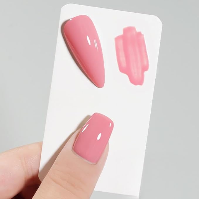TPO Free Gel Nail Polish Set，6pcs 10ml Rose Light Pink Light Pink Spring Blossom Pink Long-lasting Soak off LED UV Light Suit Give it to Women as a Gift for Daily Life at Home (119-B)
