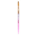 Kiara Sky Acrylic Brush #14 - Pink | 100% Pure Kolinsky | Crystal Cut Handle and Acetone Resistant