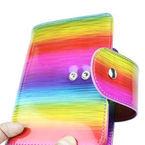 20Slots Nail Stamping Plate Case Holographic Nail Art Image Holder Rainbow Laser Design Rectangular Nail Art Plate Organize for Large Size 6X12CM (Rainbow)