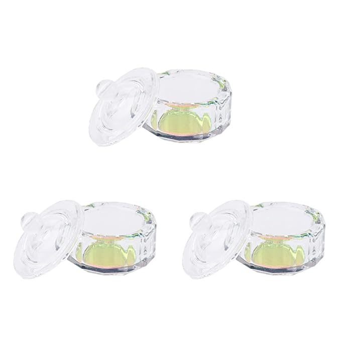 Beaupretty Sturdy Glass Nail Art Cup Manicure Liquid Holder for Dip Powder Polish