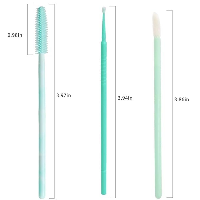 300 Pack Disposable Spoolies Brushes Sets Mascara Wand Lip Brushes Cotton Swab for Eyebrow Eyelash Extension Tattoo Lipstick Applicator