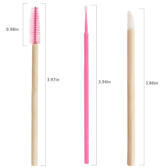 300 Pack Disposable Spoolies Brushes Sets Mascara Wand Lip Brushes Cotton Swab for Eyebrow Eyelash Extension Tattoo Lipstick Applicator