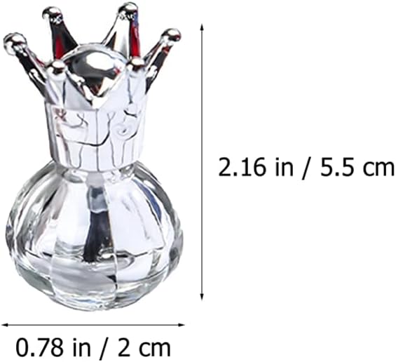 Beaupretty Glass Containers 6Pcs Empty Nail Polish Bottles Nail Container Nail Polish Dispensers with Brush Nail Art Supplies Nail Polish Holder
