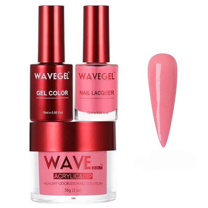 WAVEGEL Soak-Off Gel, Nail Lacquer & Acrylic/Dip Powder Matching Set - Queen Collection - #016 Queen's Orders