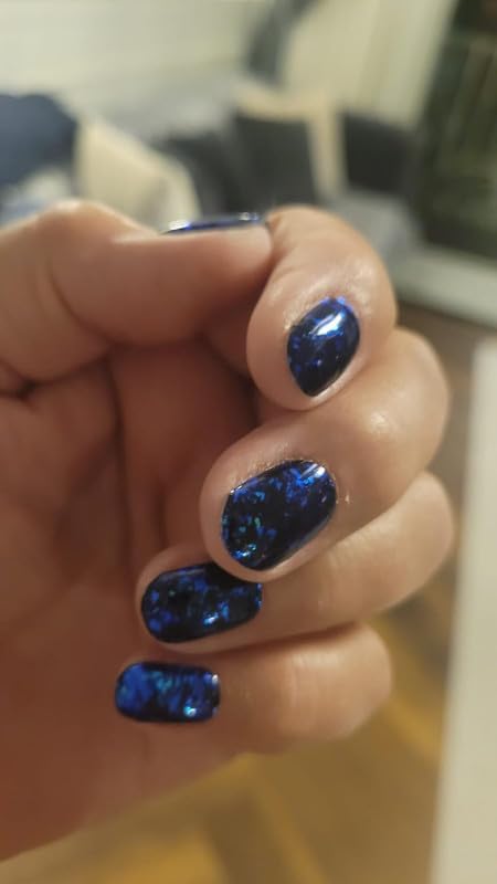 Semi Cured Gel Nail Strips with 20 Pieces - UV Gel Stickers, Manicure Kit, Easy Application Wraps Includes Prep Pads, Nail File, Wooden Stick - UV Light Required (Black Amethyst)