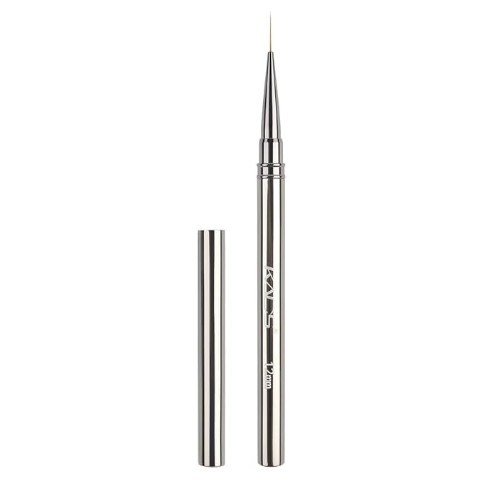 KADS Fine Liner Nail Brush Metal Handle Nail Painting Design Brush Drawing Pen 6mm 9mm 12mm 15mm 18mm (12mm)