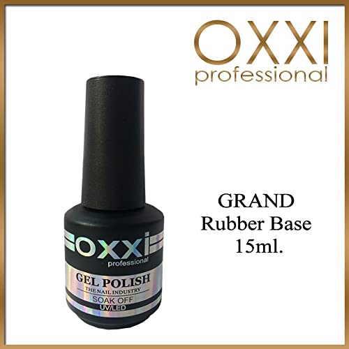 OXXI Professional SET 2in1 Rubber Base 15ml. + Rubber Top 15ml. / 0.5 fl oz Gel LED/UV Nail Polish Coat Soak Off Original