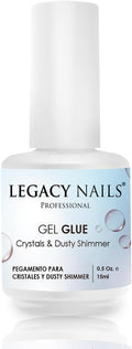 Legacy Nails Professional Gel Glue Crystals & Dusty Shimmer 0.5oz - Adhesive Gel for Crystals, Rhinestones & Nail Art Gems, Quick-Drying, Long-Lasting, Soak-Off, Easy to Use UV LED