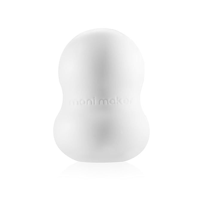 Universal Nail Polish Grip for Precision Painting Perfect for DIY Manicures, Nail Artists, and Professionals - Easy to Use, Suitable for Righties and Lefties - 4 Fun Colors (blanc)