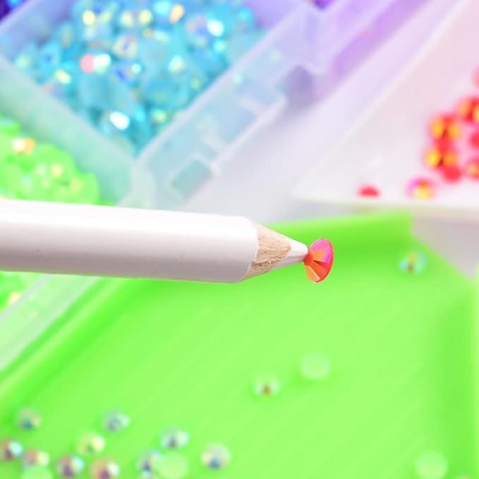 Transparent 17500PCS Flatback Rhinestones 15 Mixed Color Flat Back Gems Round Shape Crystals Rhinestones for Crafts Nail Face Art Shoes Diamond Painting (3mm?17500PCS+Tool)