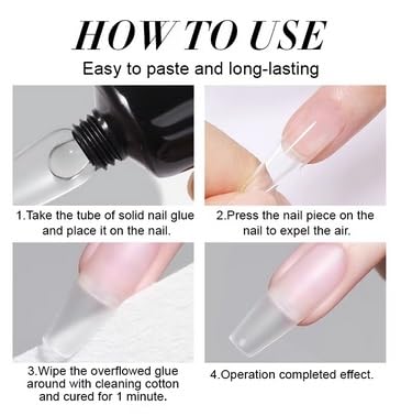 15ML Poly Gel Pink Builder Gel Nail Glue Gel for Acrylic Nails Bonding Gel Glue for False Nail Solid Gel Polish Nail Art Manicure Glue Gel, 1 Pink