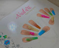 Gel & Acrylic Nail art Practice Sheet,Reusable Nail Art Training mat DIY Sticker Stencil Guide French Tip stiletto Nail Sculpting 3D Nail Design Worksheet Nail Tech Practice Gel X acrylic nails (12)