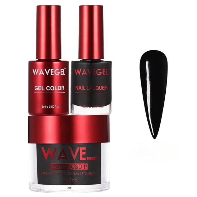 WAVEGEL Soak-Off Gel, Nail Lacquer & Acrylic/Dip Powder Matching Set - Queen Collection - #003 Sovereign