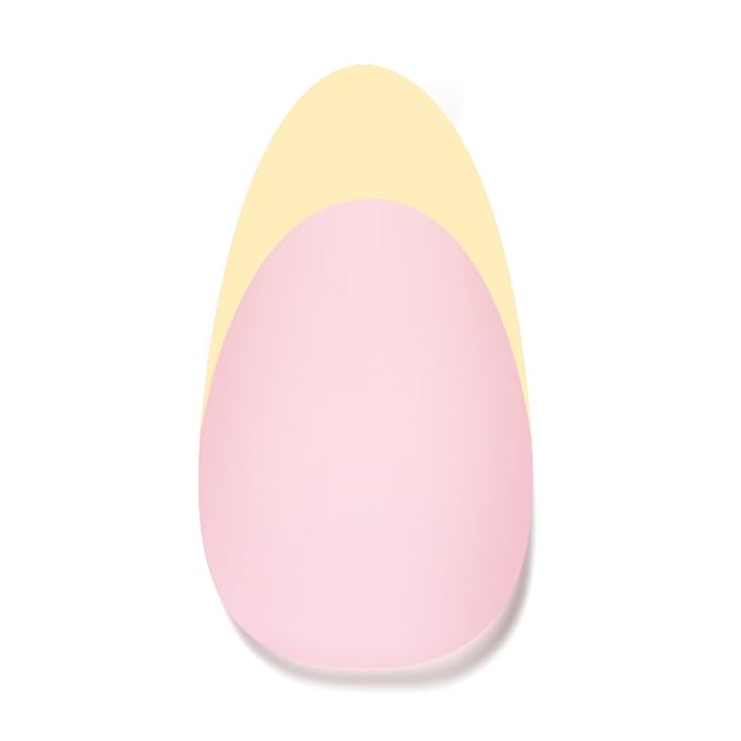 Beetles Yellow French Tips Press On Nails, Pastel Spring Press On Nails Short Almond 160 Pcs, Yellow Fake Nail Tips Soft Nail Gel False Nails Art DIY For Women