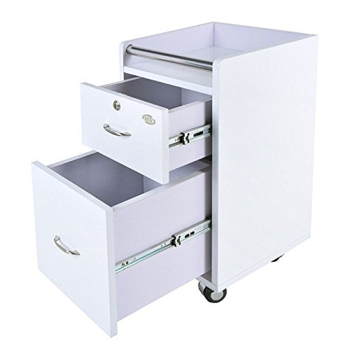 DIR Beauty Spa Pedicure, Manicure Roller Cart, Pedi, Mani Trolley Cart, White