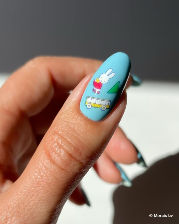 Deco Beauty Miffy at School -Super Thin & Easy-to-Apply Nail Art with The Cutest Designs-Durable & Long-Lasting Nail Art Stickers and Decals for Women, for DIY at-Home Manicures & Salon-Quality Nails