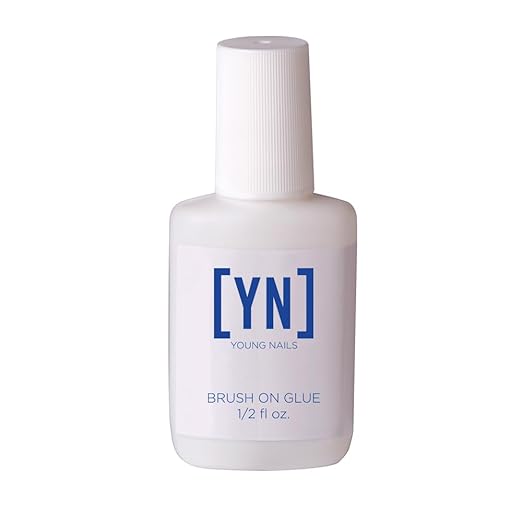 Young Nails Brush On Quick Dry Nail Glue - Strong Adhesive for Press Ons, Artificial Nail Tips, Best Nail Bond for Fast Application, Easy Fake Nails (Pack of 2)