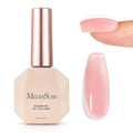 MelodySusie Gray Pink Builder Nail Gel for Nails Thickening, Soak Off UV Extension Gel, Rhinestone Nail Glue for Nail Art Design Salon DIY Manicure at Home Gift for Women-027
