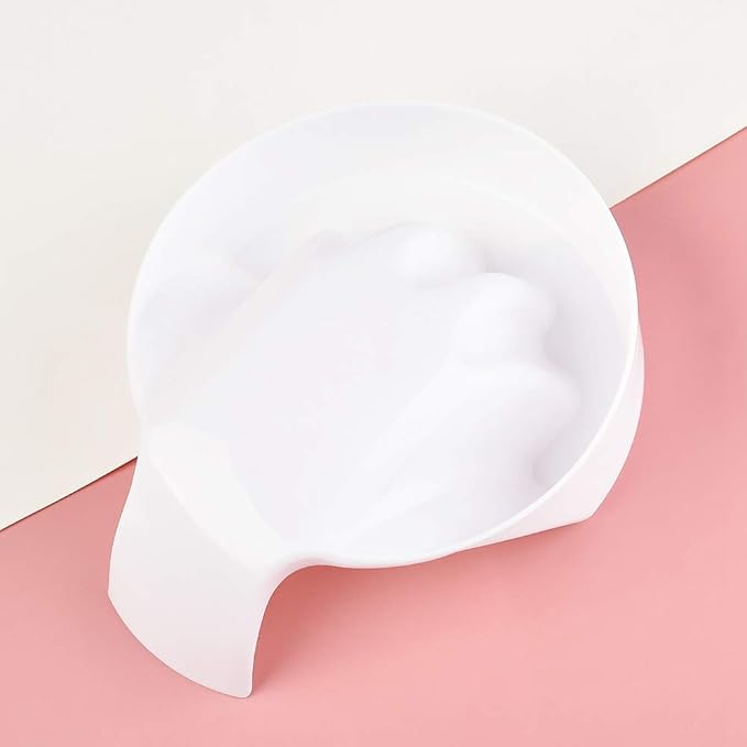 KADS 1pc Nail Art Hand Wash Remover Soak Bowl DIY Salon Glitter Nail Spa Bath Treatment Hand Resurrection Care Bowl (White)