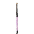 KADS Acrylic Brush Nail Art Brush Rhinestone Powder Brush Acrylic Clear Handle Nail Art Design Paint Pen Manicure Tool for Nails Sculpting (Purple)