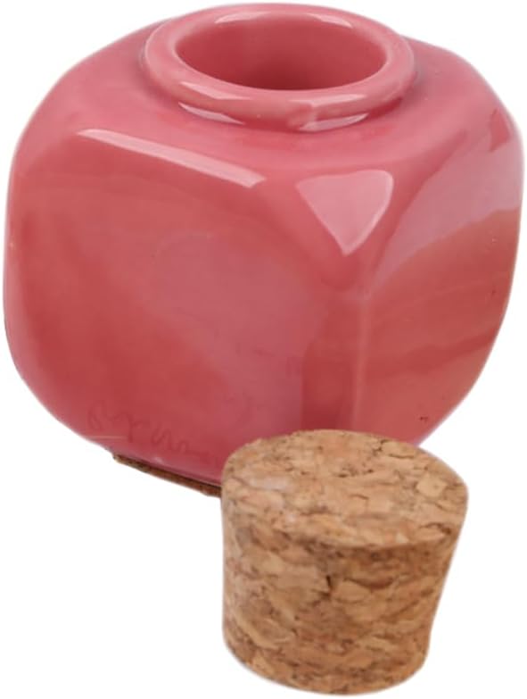 Porcelain Material Nail Art Acrylic Glass Dappen Dish Powder Liquid Bowl Holder Container With Soft Wooden Lid Nail Art Accessories (pink)