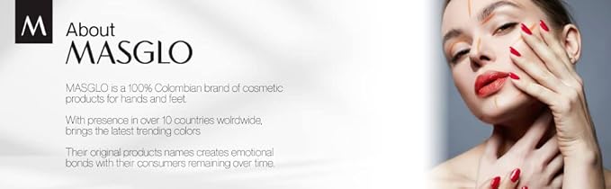 MASGLO GEL EVOLUTION Nail Polish Gel Effect, No UV/Led Lamp Required, Duration up to 12 day, 1 peice color Gel sin necesidad de lampara UV/Led, hasta 12 dias de duracion (CARISMATICA)
